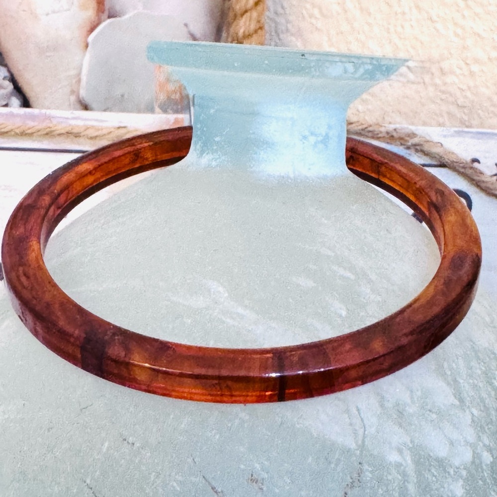 Vintage Bakelite Amber / Rootbeer Bangle- tested